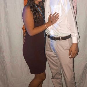 Burgundy colored Dress